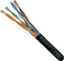 Category 5e Solid Black PVC 1000ft. - Vertical Cable 151-101/BK