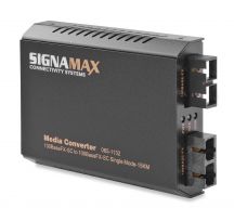 10/100 to 100FX Media Converter WDM, SC/SM 20 km, Tx:1550 nm; Rx:1310 nm - Signamax FO-065-1176BLFS