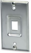 1-Port Plastic Keystone Wall- mount Phone Plate, White - Signamax SKF-1P-WH