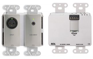 Bi-Directional Mic/Line Dante Interface 2 x 2 w/PoE - 2 XLR In, 2 XLR Out - Stainless Steel - Radio Design Labs DDS-BN22