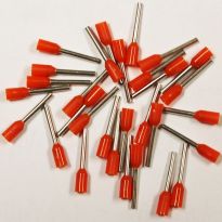 Insulated Orange Wire Ferrules, 20 AWG x 16mm, 100 pcs