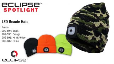 USB LED Rechargeable Beanie Headlight Yellow 