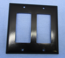 (2) F81/2 RCA Plate - Black - Philmore Mfg. 75-3212