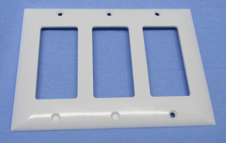 DECORA DSS Wall Plate (2) F-81 & 4C Modular Plate - White - Philmore Mfg. 75-4494
