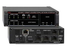 Format A to Network Interface - 1 Format A, 1 Balanced Line Aux Inputs - Dante Output - Radio Design Labs RU-FN
