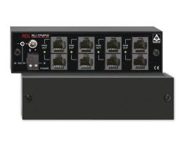 Active Sender / Distributor - Twisted Pair Format-A - Three audio inputs to Four outputs - Radio Design Labs RU-TPS4A