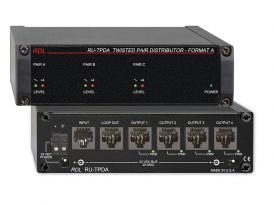 Active Three-Pair Receiver - Twisted Pair Format-A  - XLR and stereo phono outputs - Black - Radio Design Labs DB-TPR3A