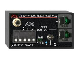 Active Single-Pair Sender - Twisted Pair Format-A - XLR mic input w phantom - Black - Radio Design Labs DB-TPS1A