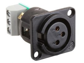 Single plate for standard and specialty connectors - Black - Radio Design Labs DB-D1